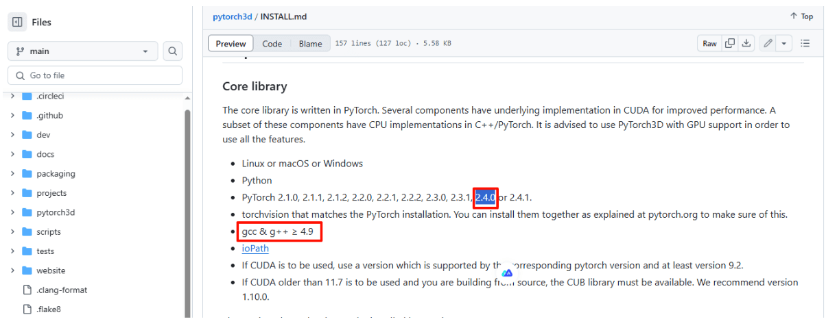 Pytorch3d基本条件 Pytorch3d基本条件
